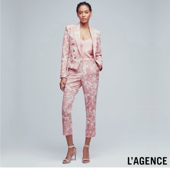 L'AGENCE ludivine trouser in rose tan multi - Picture 3 of 11